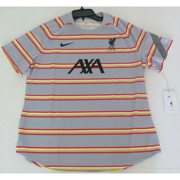 Nike DB7648-017 Women's Sz XL Gray Liverpool FC Pre-Match Soccer Jersey - Picture 6 of 7